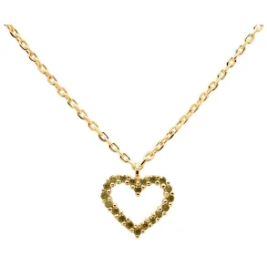 PDPAOLA OLIVE HEART NECKLACE CO01-223-U