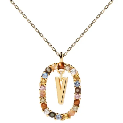 PDPAOLA LETTER V NECKLACE CO01-281-U