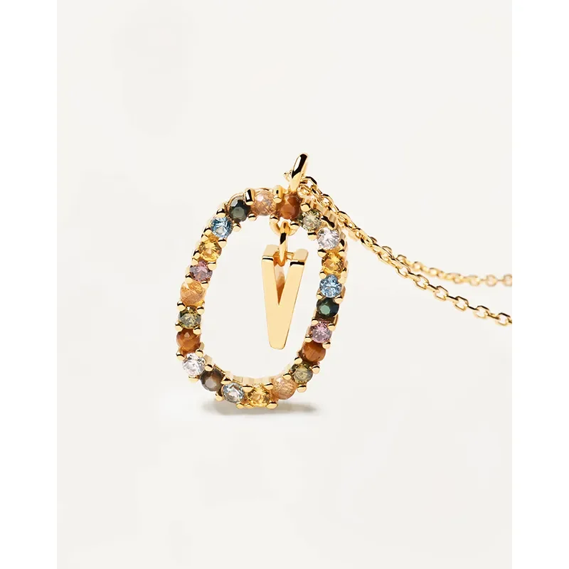 PDPAOLA LETTER V NECKLACE CO01-281-U
