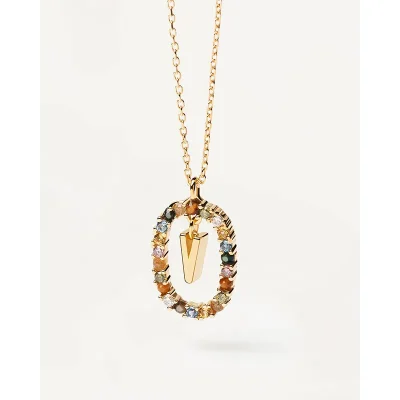 PDPAOLA LETTER V NECKLACE CO01-281-U