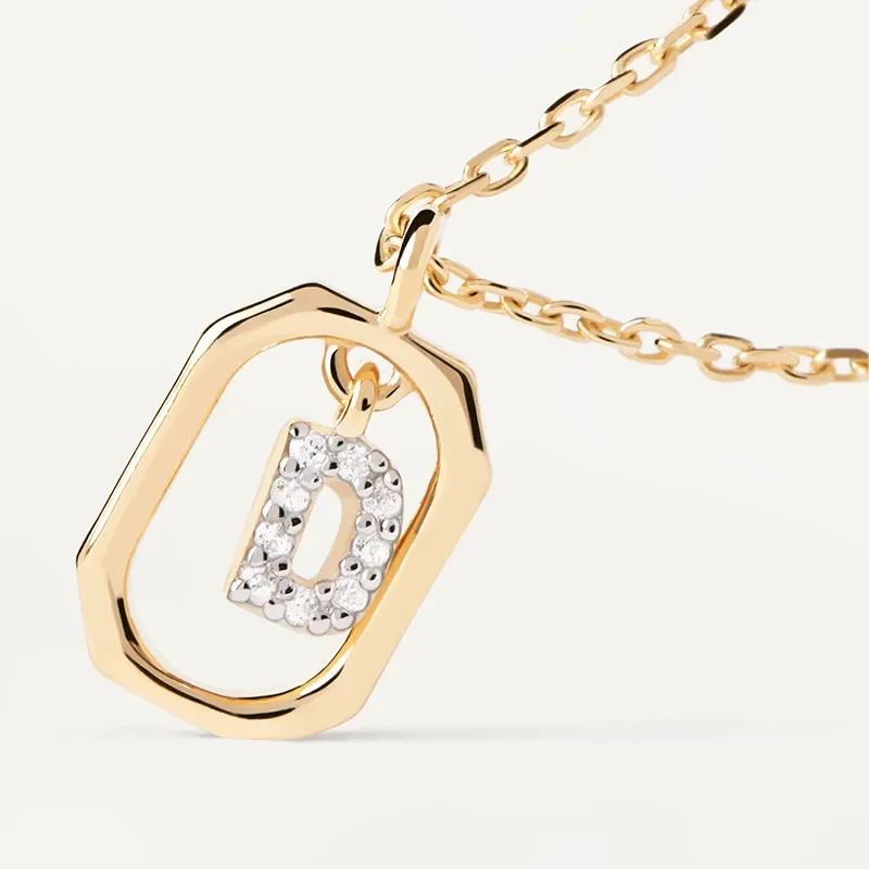 PDPAOLA MINI LETTER D NECKLACE CO01-515-U