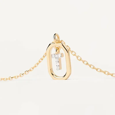 PDPAOLA MINI LETTER T NECKLACE CO01-531-U
