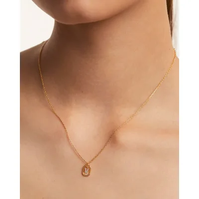 PDPAOLA MINI LETTER V NECKLACE CO01-533-U