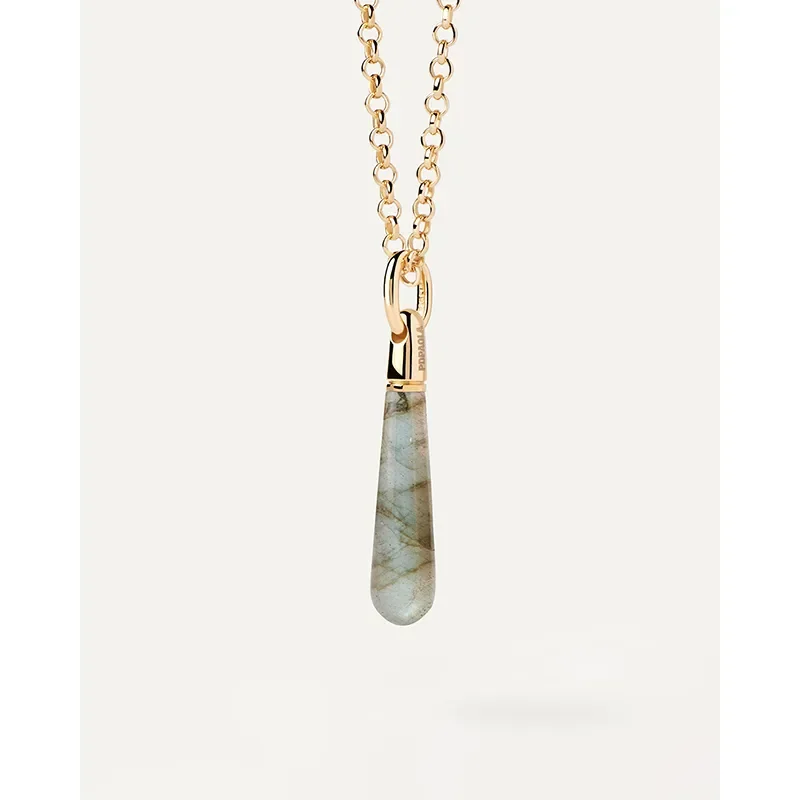 PDPAOLA LARGE LABRADORITE DROP PENDANT  CO01-788-U
