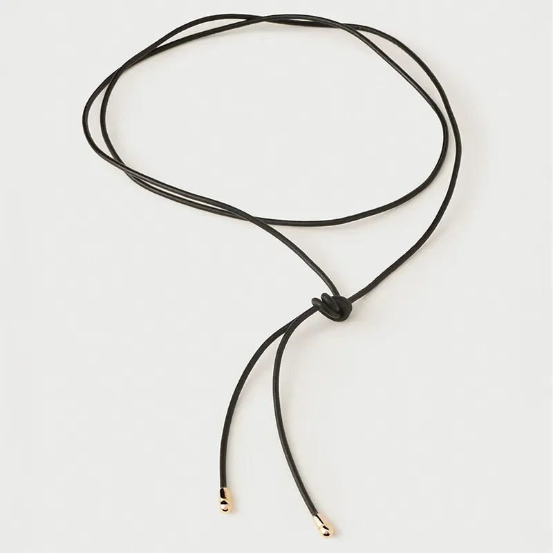 PDPAOLA DANA LEATHER BOW NECKLACE CO01-930-U