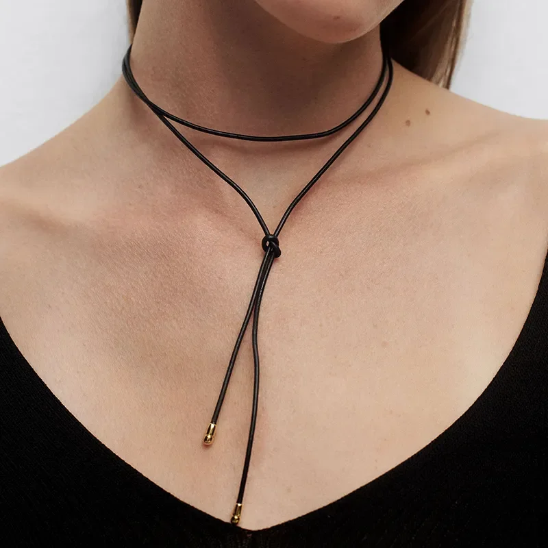 PDPAOLA DANA LEATHER BOW NECKLACE CO01-930-U