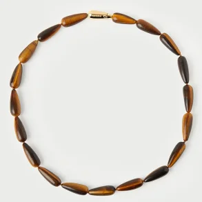 PDPAOLA TIGER EYE DROP NECKLACE CO01-B32-U