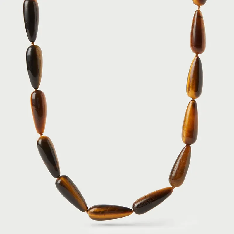 PDPAOLA TIGER EYE DROP NECKLACE CO01-B32-U