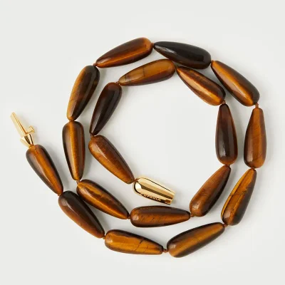 PDPAOLA TIGER EYE DROP NECKLACE CO01-B32-U