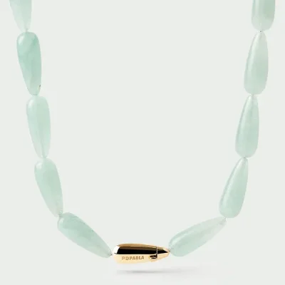PDPAOLA GREEN AVENTURINE DROP NECKLACE CO01-B36-U