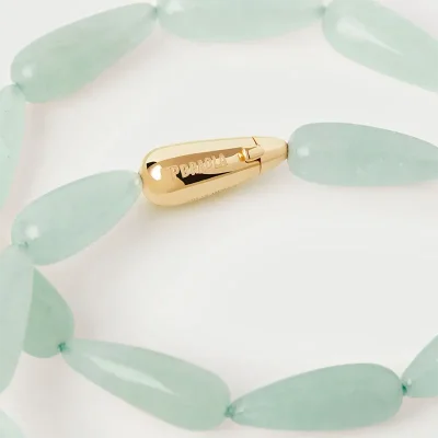 PDPAOLA GREEN AVENTURINE DROP NECKLACE CO01-B36-U