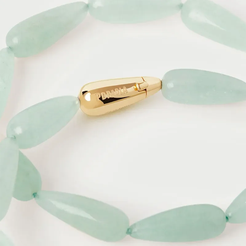 PDPAOLA GREEN AVENTURINE DROP NECKLACE CO01-B36-U