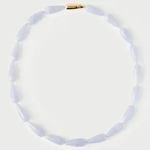 PDPAOLA BLUE AGATE DROP NECKLACE CO01-B38-U