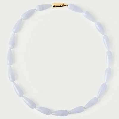 PDPAOLA BLUE AGATE DROP NECKLACE CO01-B38-U