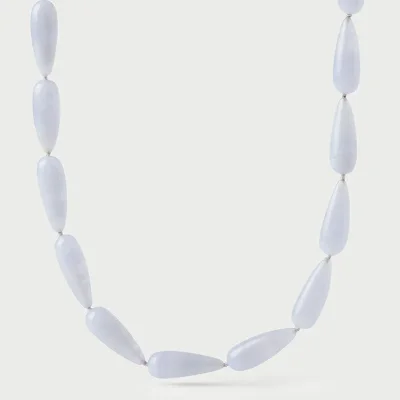 PDPAOLA BLUE AGATE DROP NECKLACE CO01-B38-U