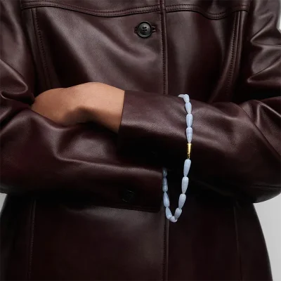 PDPAOLA BLUE AGATE DROP NECKLACE CO01-B38-U