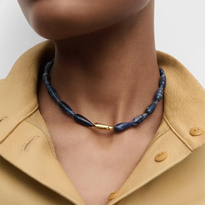 PDPAOLA SODALITE DROP NECKLACE CO01-B39-U