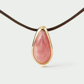 PDPAOLA RHODOCHROSITE LUNA CORD NECKLACE CO01-B49-U