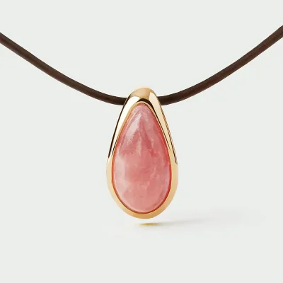 PDPAOLA RHODOCHROSITE LUNA CORD NECKLACE CO01-B49-U