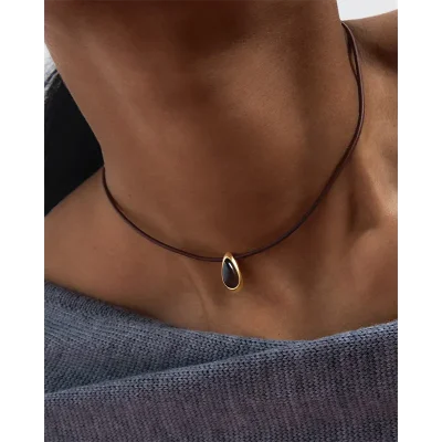 PDPAOLA QUARTZ LUNA CORD NECKLACE CO01-B52-U