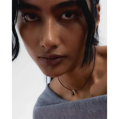 PDPAOLA QUARTZ LUNA CORD NECKLACE CO01-B52-U