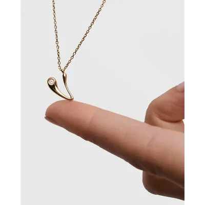 PDPAOLA V INITIAL PENDANT NECKLACE CO01-B95-U