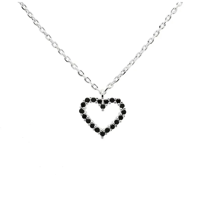 PDPAOLA BLACK HEART NECKLACE CO02-221-U
