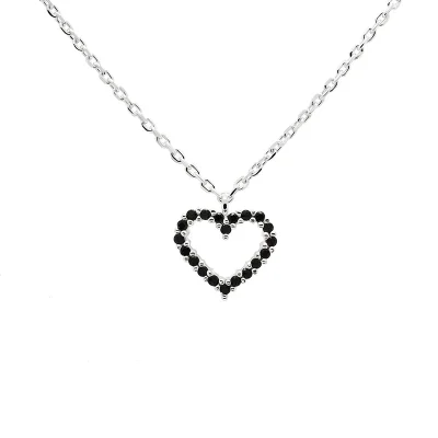 PDPAOLA BLACK HEART NECKLACE CO02-221-U