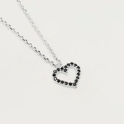 PDPAOLA BLACK HEART NECKLACE CO02-221-U