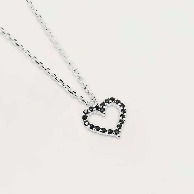 PDPAOLA BLACK HEART NECKLACE CO02-221-U