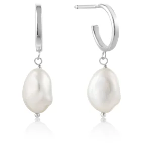 ANIA HAIE PEARL MINI HOOP EARRINGS E019-02H