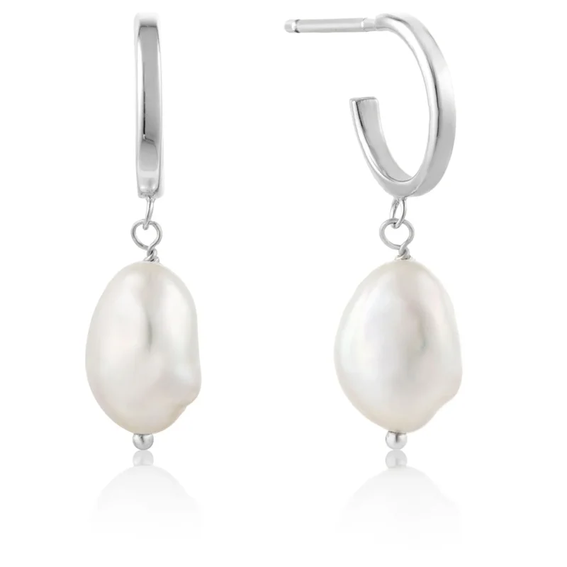 ANIA HAIE PEARL MINI HOOP EARRINGS E019-02H