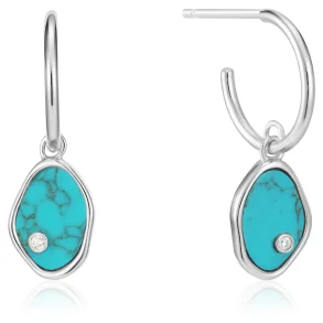 AH TIDAL TURQUOISE MINI HOOP EARRINGS E027-01H