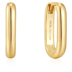 ANIA HAIE EARRINGS OVAL HOOP E048-04G