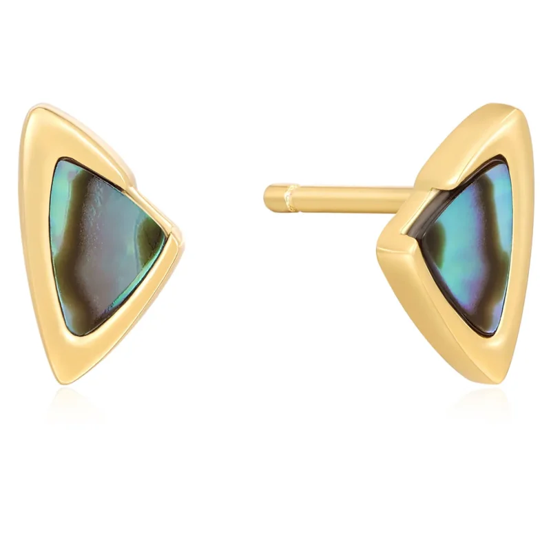 ANIA HAIE EARRINGS ABALONE STUD E049-01G