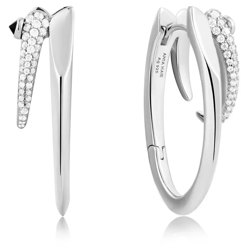 ANIA HAIE EARRINGS SPARKLE DOUBLE HOOPS E053-10H
