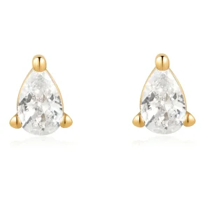 ANIA HAIE GOLD PEAR STUD EARRINGS E056-01G