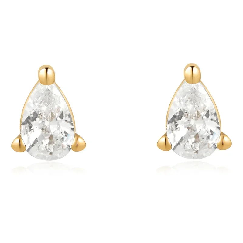 ANIA HAIE GOLD PEAR STUD EARRINGS E056-01G