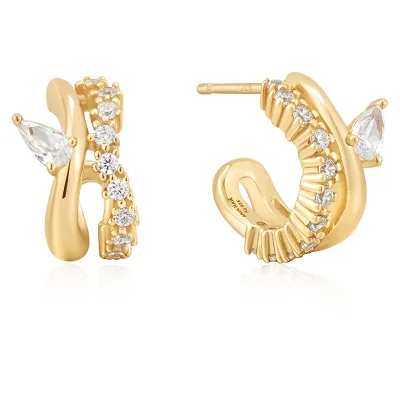 ANIA HAIE SPARKLE DOUBLE STUD EARRINGS E056-04G