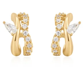 ANIA HAIE SPARKLE DOUBLE STUD EARRINGS E056-04G