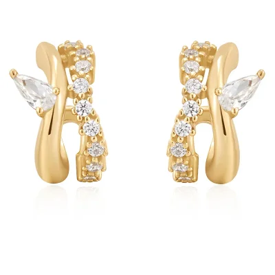 ANIA HAIE SPARKLE DOUBLE STUD EARRINGS E056-04G