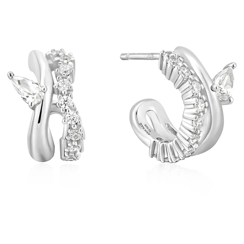 ANIA HAIE SPARKLE DOUBLE STUD EARRINGS E056-04H