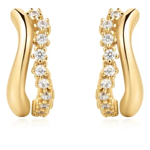ANIA HAIE SPARKLE DOUBLE HOOP EARRINGS E056-05G