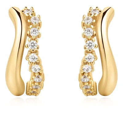ANIA HAIE SPARKLE DOUBLE HOOP EARRINGS E056-05G