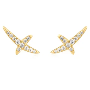 ANIA HAIE KISS PAVE STUD EARRINGS E057-02G