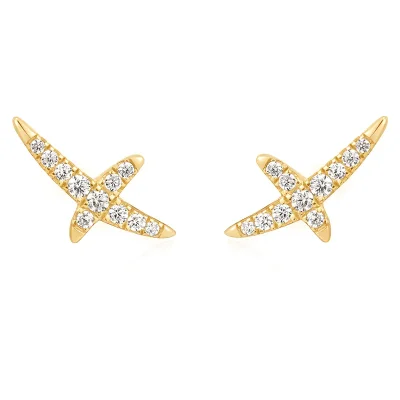 ANIA HAIE KISS PAVE STUD EARRINGS E057-02G