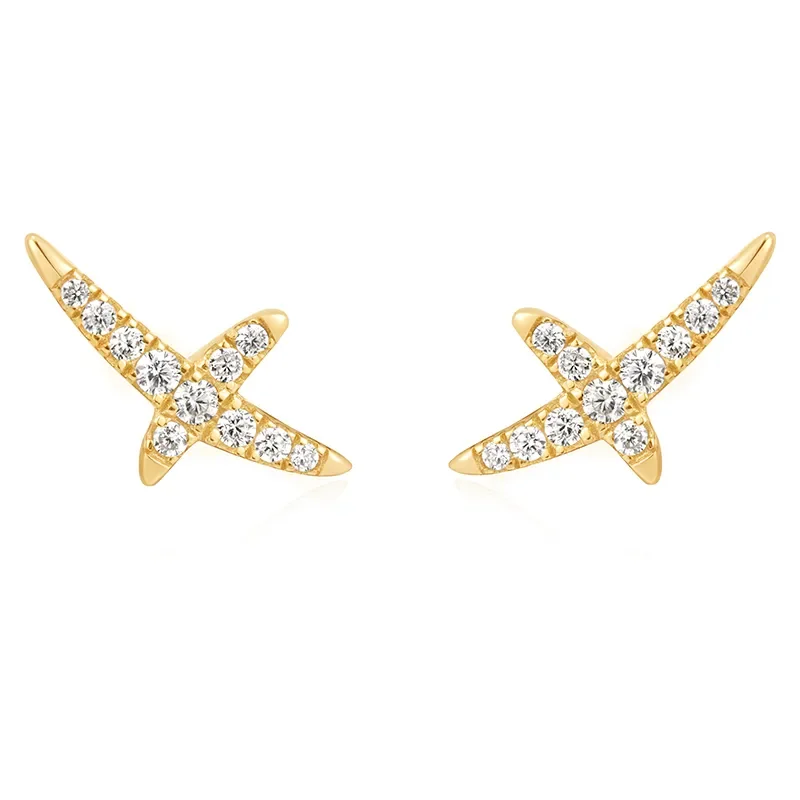ANIA HAIE KISS PAVE STUD EARRINGS E057-02G