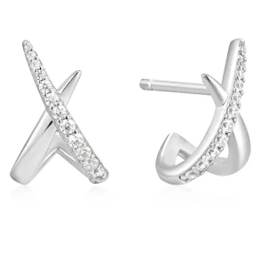ANIA HAIE KISS POLISHED PAVE STUD EARRINGS E057-03H