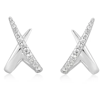ANIA HAIE KISS POLISHED PAVE STUD EARRINGS E057-03H