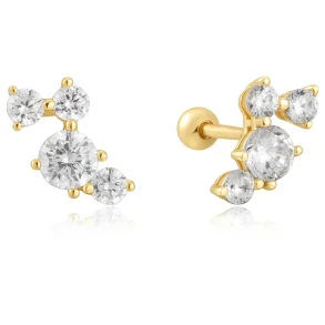 ANIA HAIE PAVE CLIMBER BARBELL EARRINGS E058-01G